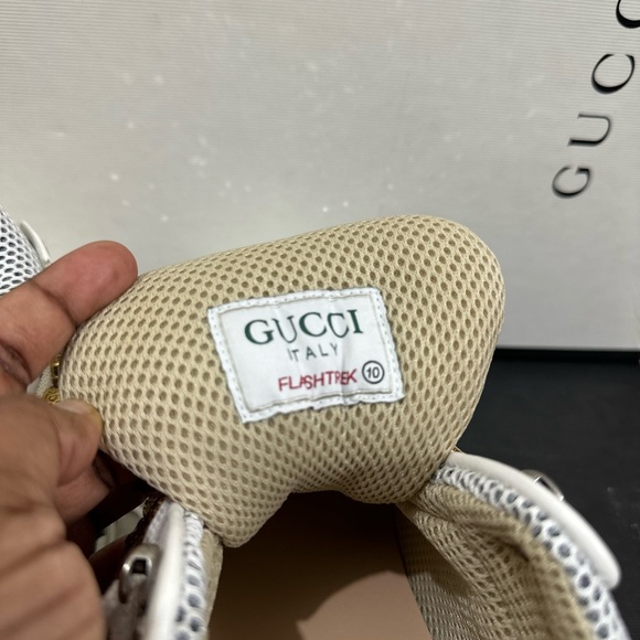 Gucci Flashtrek White Sneakers With Removable Crystals size 10 - Picture 8 of 14